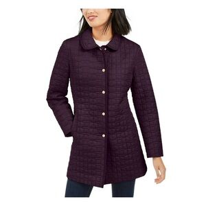 Kate Spade New York Quilted Jacket in RICH EGGPLANT
